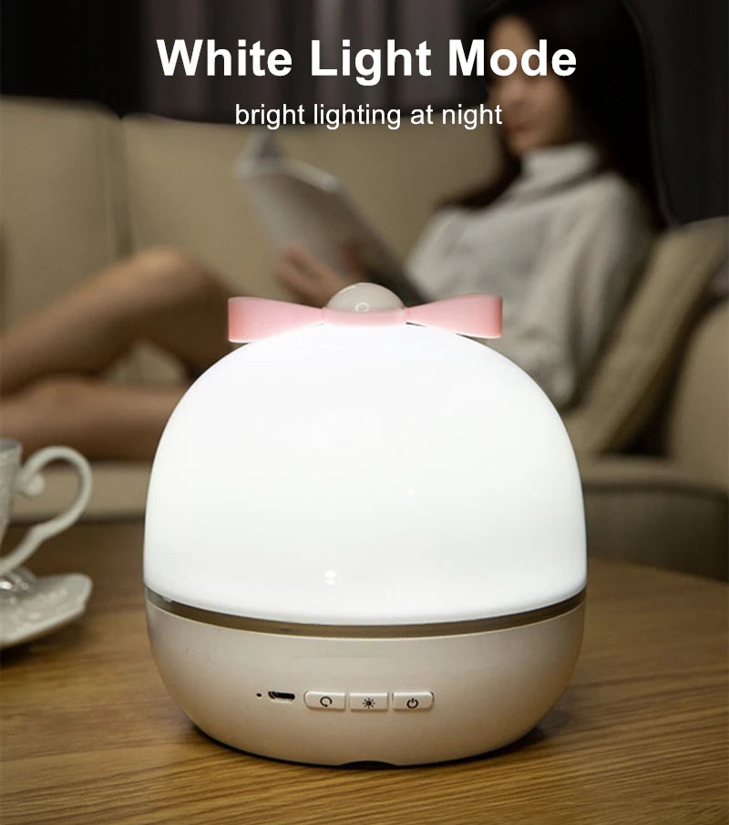 Music Projector Night Light With BT Speaker ReChargeable Universe Starry Sky Rotate LED Lamp Star Projector Light Kids baby Gift