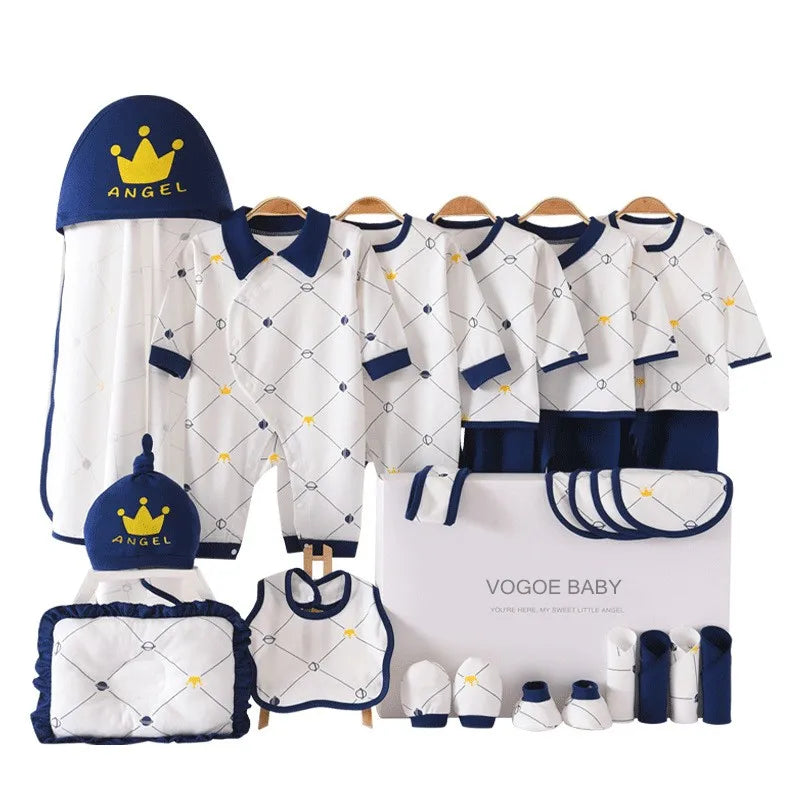 19/23/25 PCS Newborn Clothes Set Baby Gift Pure Cotton Baby Set 0-12 Months Autumn And Winter Kids Clothes Suit Unisex No Box