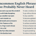 10 Uncommon English Phrases You’ve Probably Never Heard