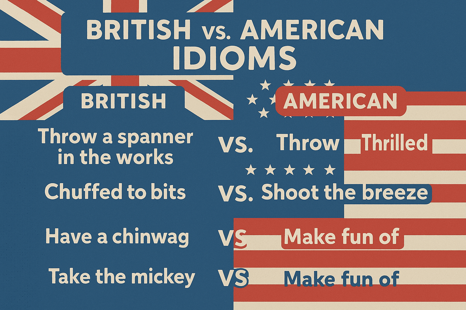British vs. American Idioms: Same Language, Different Meaning