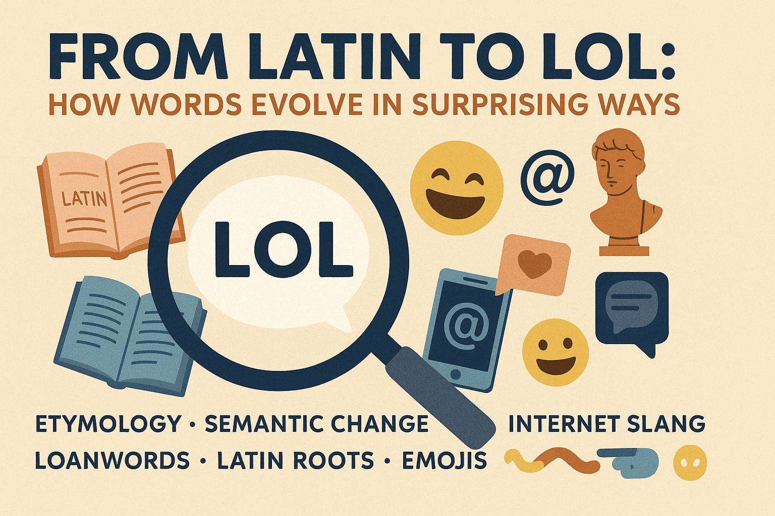 From Latin to LOL: How Words Evolve in Surprising Ways