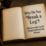Why Do We Say “Break a Leg”? Discovering the Lucky Origin Behind the Phrase