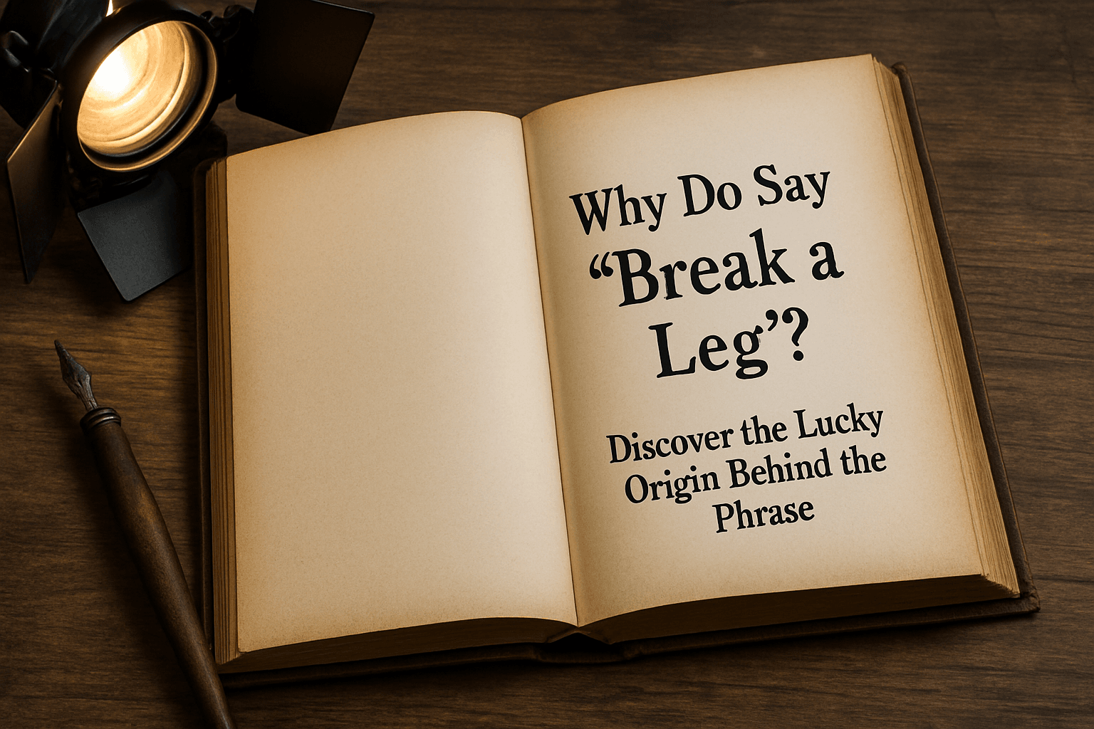 Why Do We Say “Break a Leg”? Discovering the Lucky Origin Behind the Phrase