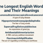The Longest English Words and Their Meanings