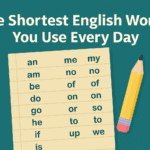 The Shortest English Words You Use Every Day