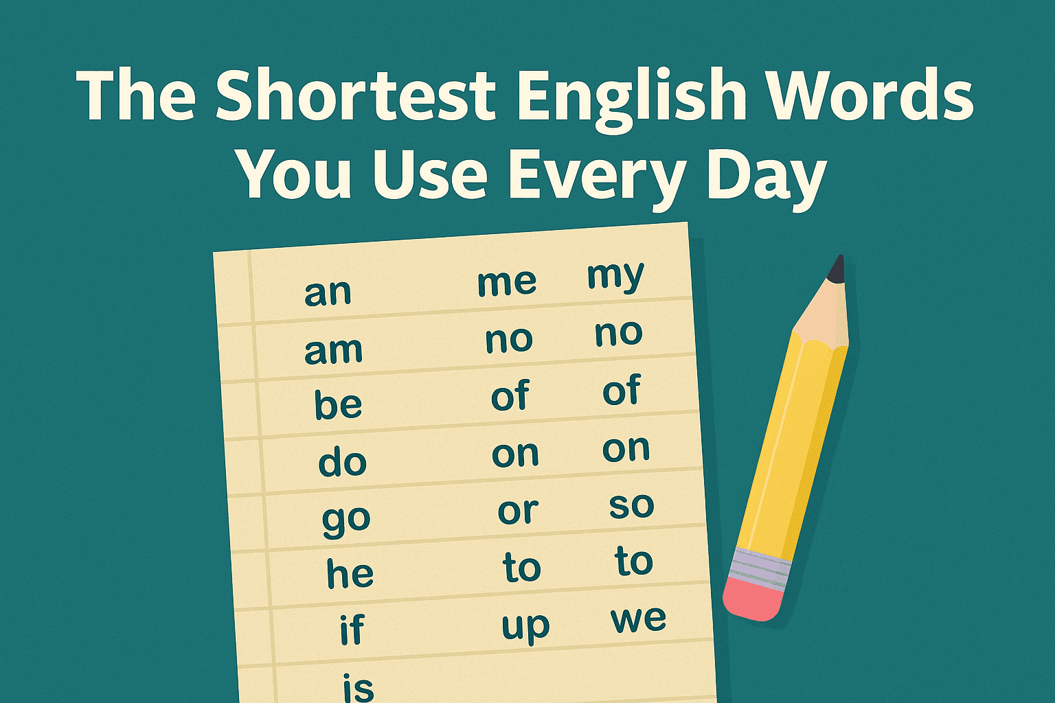 The Shortest English Words You Use Every Day